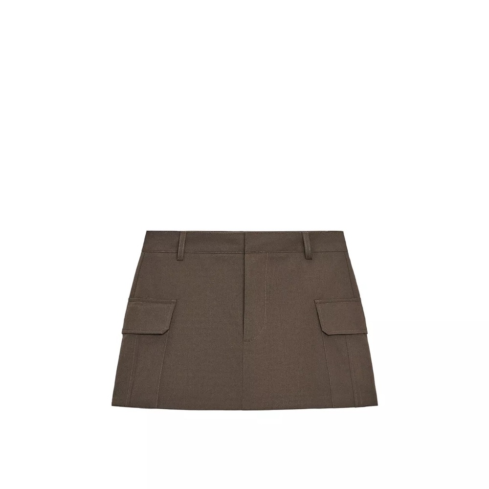 Zara Brown Mini Cargo Skort